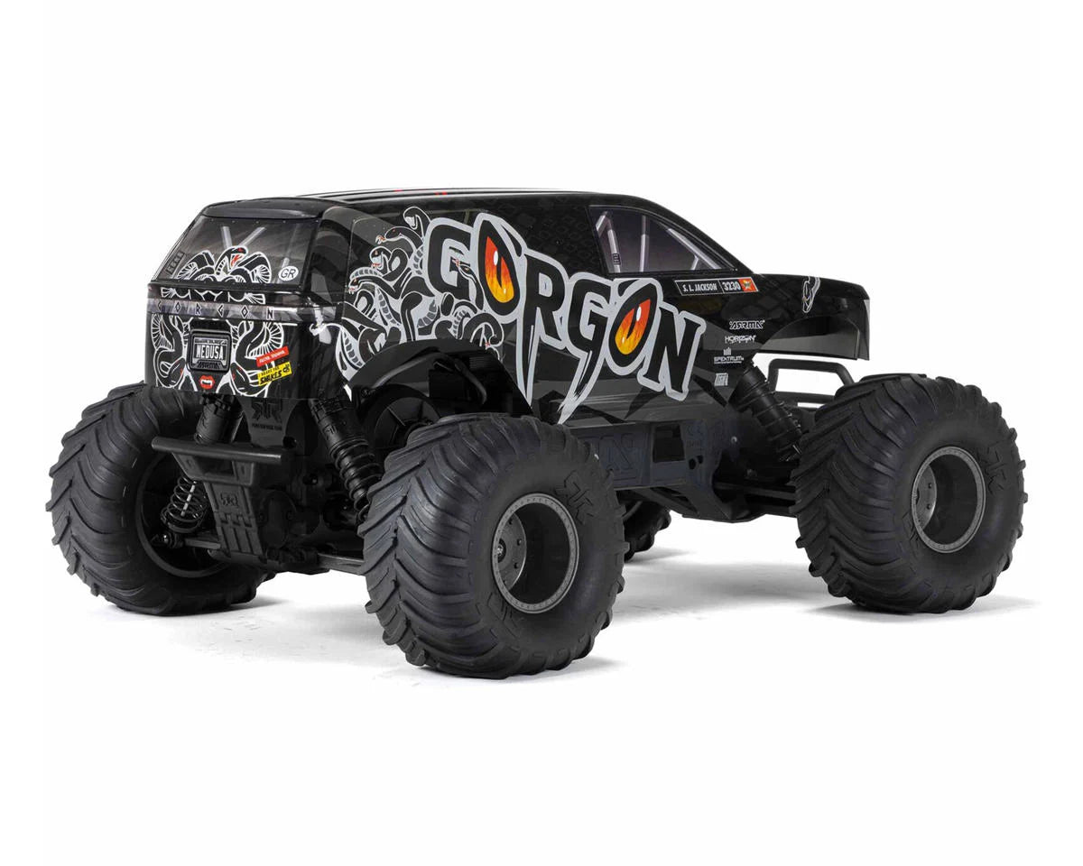 1/10 GORGON 4X2 MEGA 550 Brushed Monster Truck Ready-To-Assemble Kit with Battery & Charger